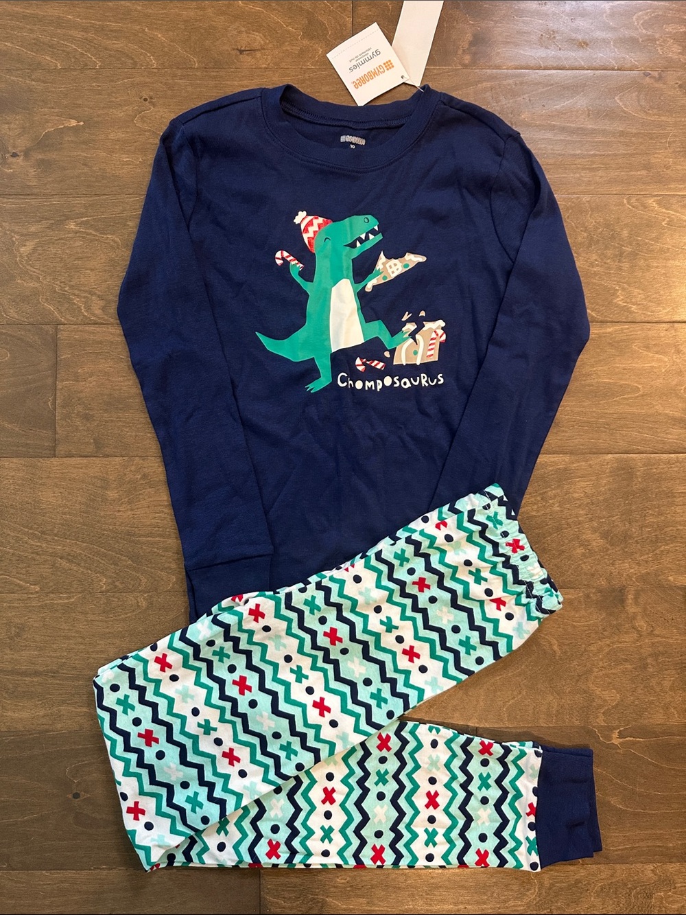 New Gymboree “Chompasaurus” Pajamas, Size 10.